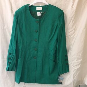 Vintage 90s NWT Spiegel Apart suit jacket in emerald green